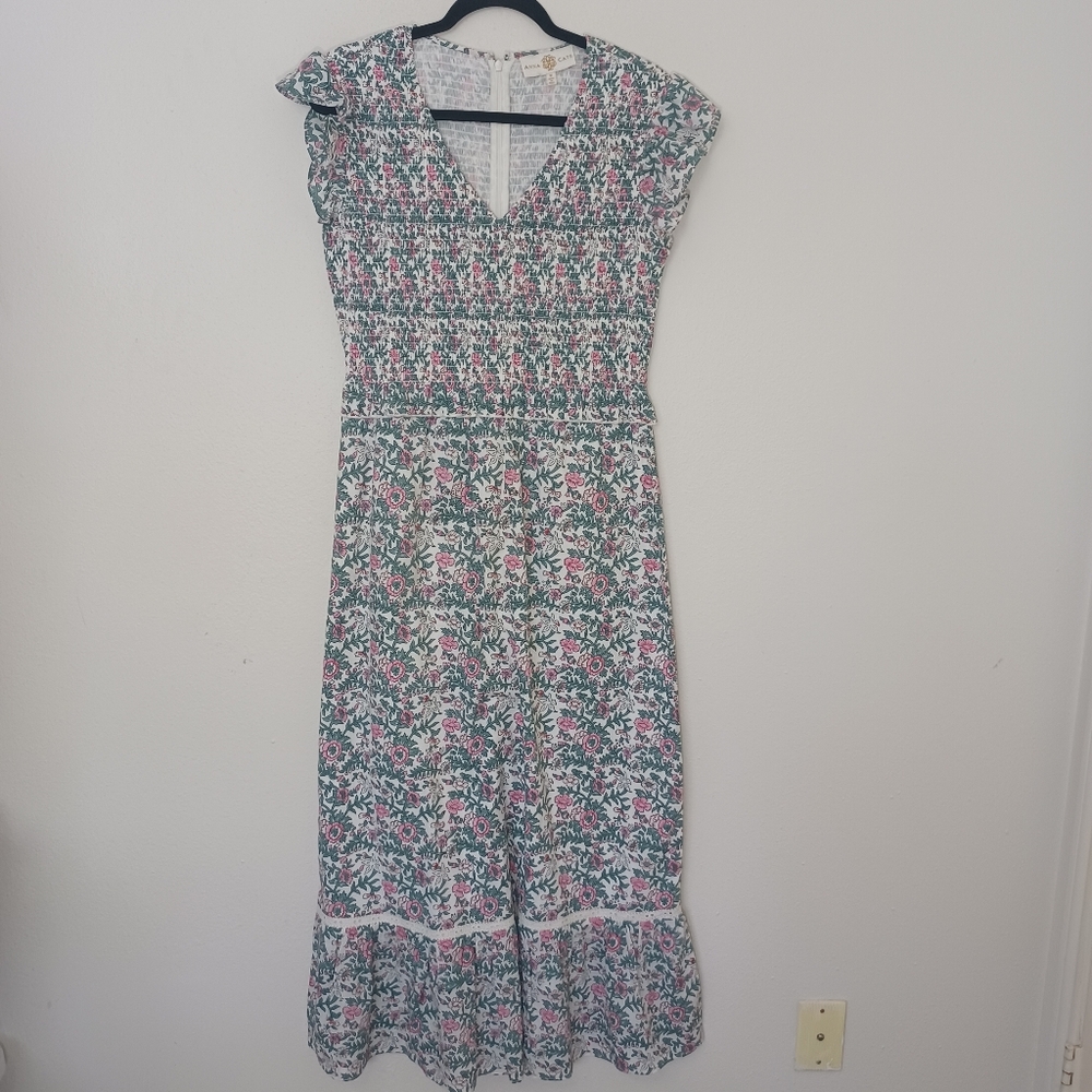 Anna Cate Floral V-Neck Dress